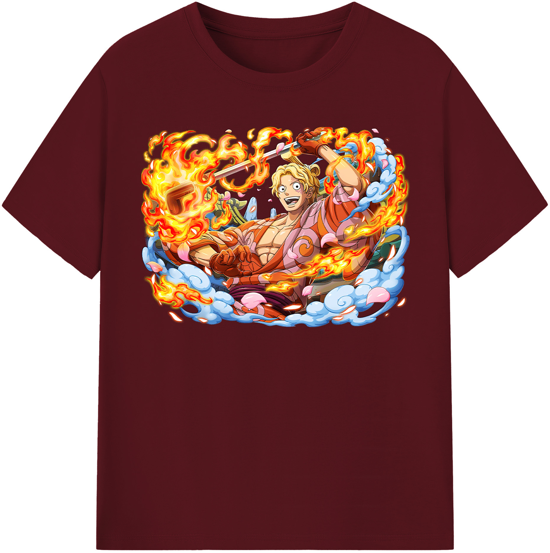 ワンピース サンジ ONE PIECE Sanji 綿100％半袖Tシャツ（フロントプリント）